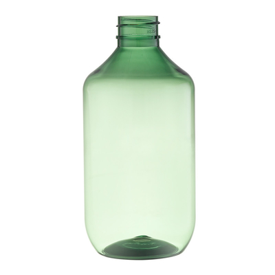 350ml πράσινο διαφανές πλαστικό στόμα 28mm μπουκαλιών που προσαρμόζεται